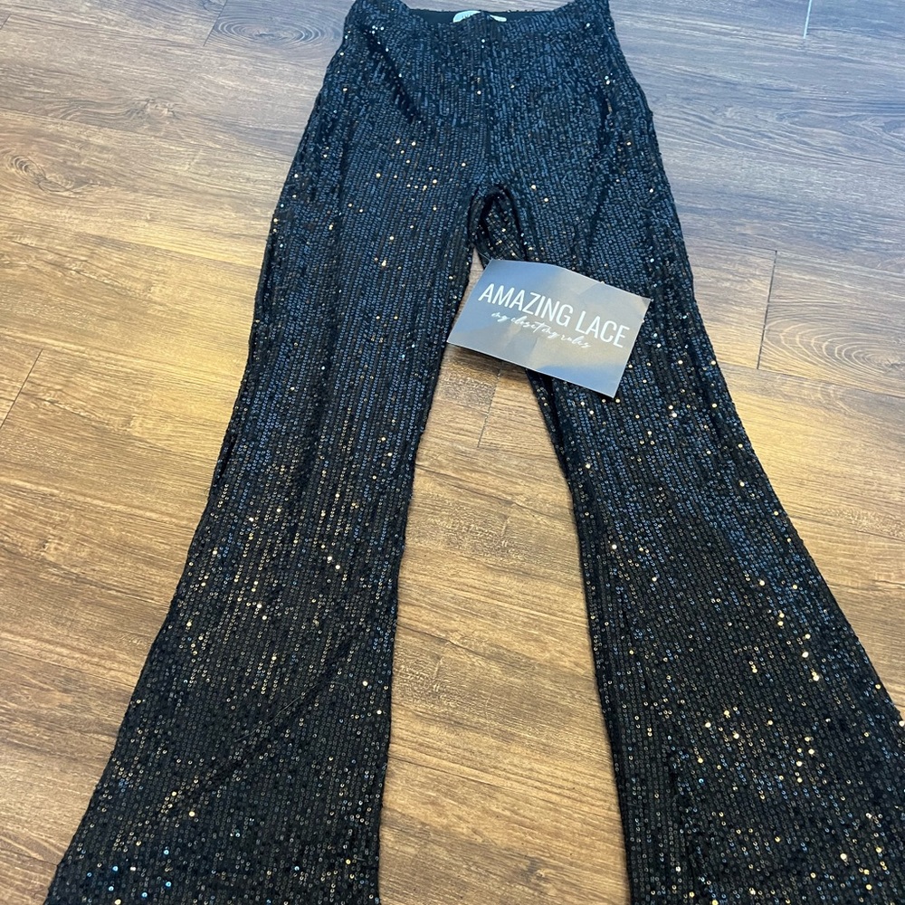 Sequin flare pants